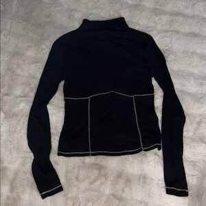 Old Navy Black Long Sleeve Top with Contrast Stitching